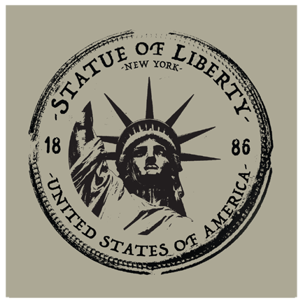 Copper Coin Statue of Liberty Design
