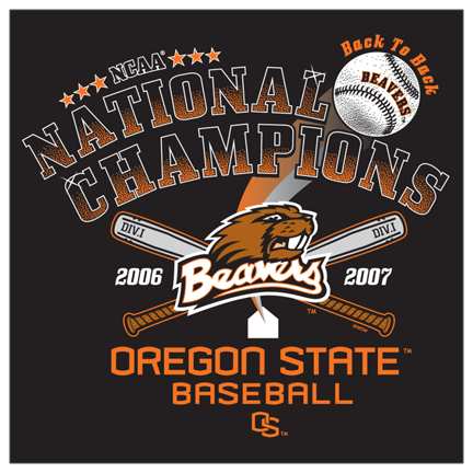 NCAA National Champions Oregon State Baseball design