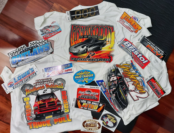 Racing Shirt and Sticker designs