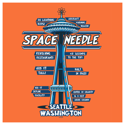 Space Needle Kids Facts Design