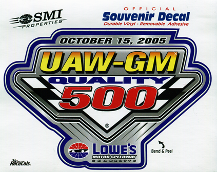 2005 Lowe's Speedway Souvenir Decal