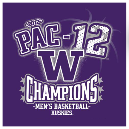 2012 Pac-12 Champions  Washington Men's Basketball design